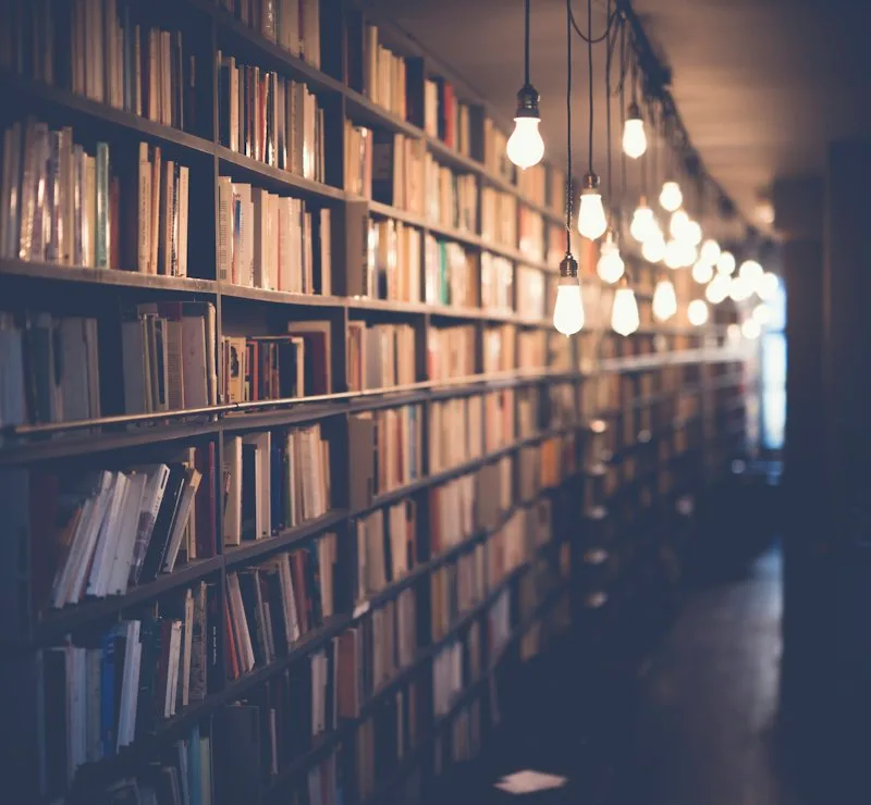 Rayonnages chargés de livres dans une bibliothèque